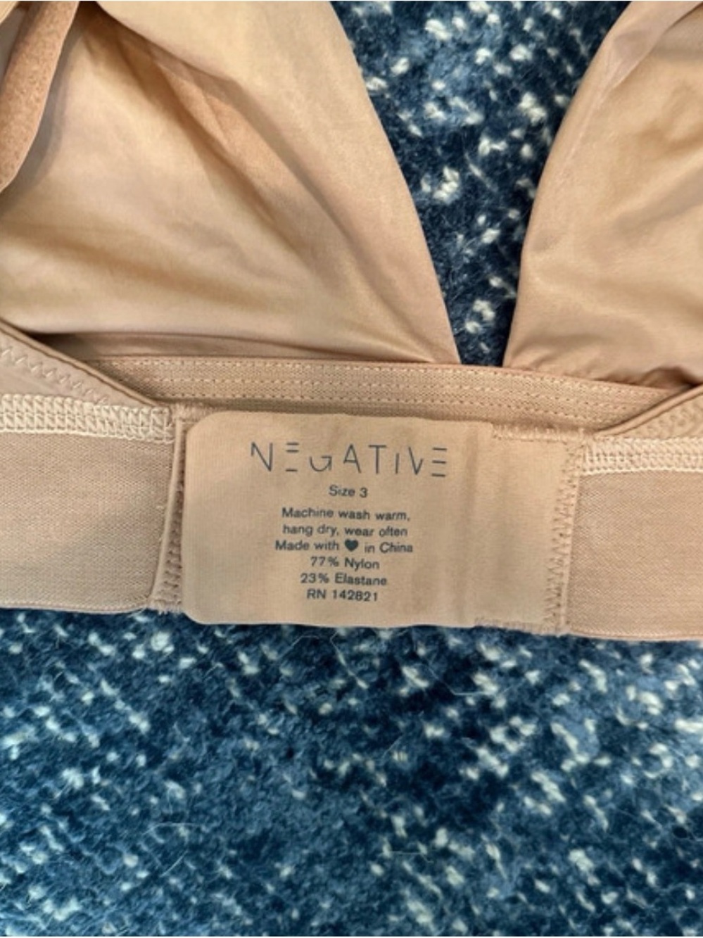 Negative Underwear Nude Bralette - Soft Tan - Picture 3 of 3